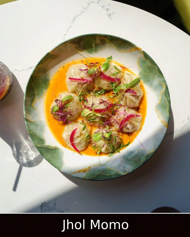 Jhol momo – Nepalese dumplings served in spicy soup at Aama Nepalese Cuisine
