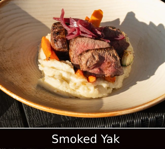 Smoked yak meat dish at Aama Nepalese Cuisine